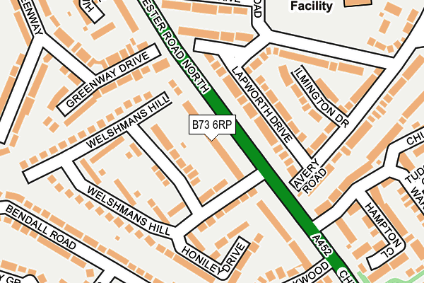 B73 6RP map - OS OpenMap – Local (Ordnance Survey)