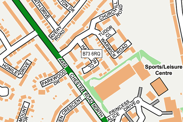 B73 6RQ map - OS OpenMap – Local (Ordnance Survey)