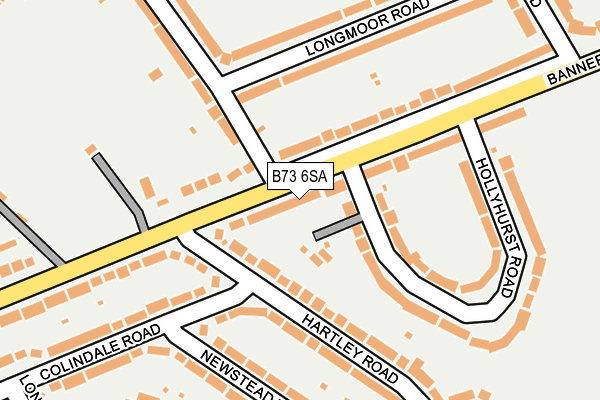 B73 6SA map - OS OpenMap – Local (Ordnance Survey)
