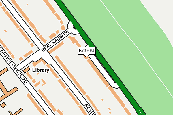 B73 6SJ map - OS OpenMap – Local (Ordnance Survey)