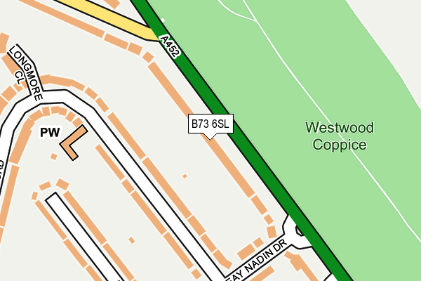 B73 6SL map - OS OpenMap – Local (Ordnance Survey)