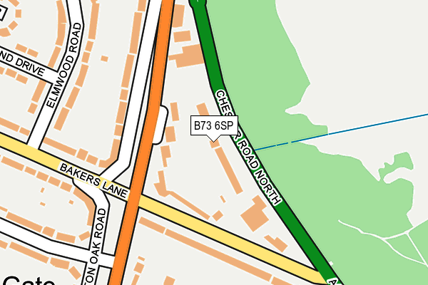 B73 6SP map - OS OpenMap – Local (Ordnance Survey)