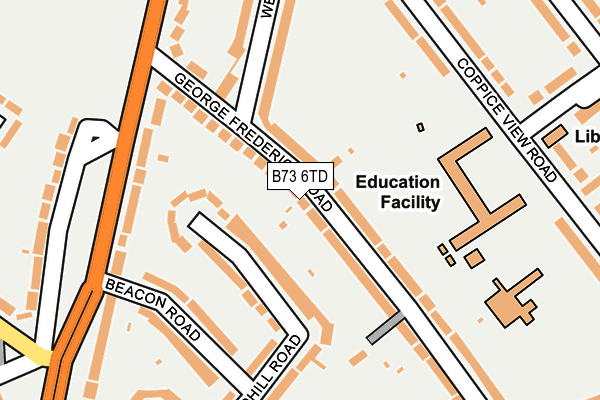 B73 6TD map - OS OpenMap – Local (Ordnance Survey)