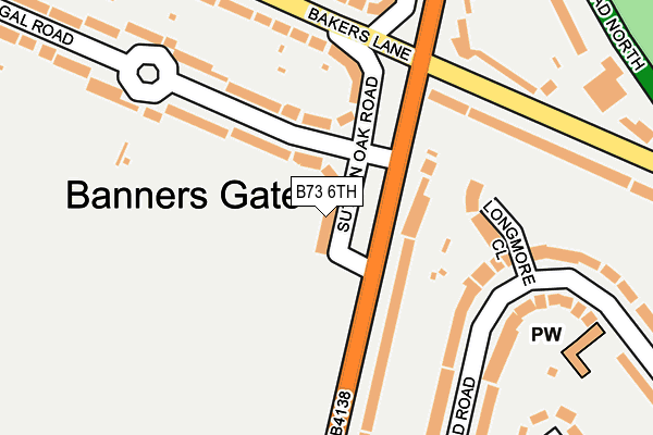 B73 6TH map - OS OpenMap – Local (Ordnance Survey)