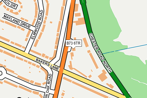 B73 6TR map - OS OpenMap – Local (Ordnance Survey)