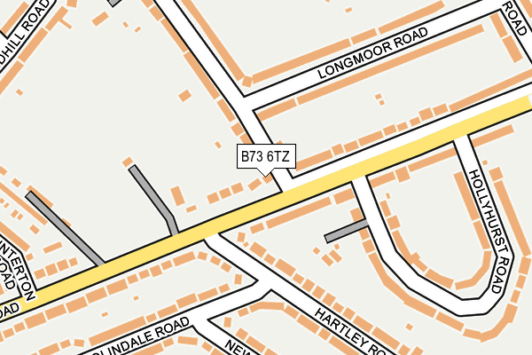 B73 6TZ map - OS OpenMap – Local (Ordnance Survey)