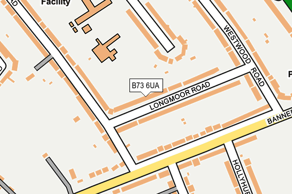 B73 6UA map - OS OpenMap – Local (Ordnance Survey)