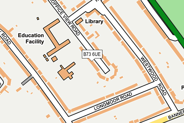 B73 6UE map - OS OpenMap – Local (Ordnance Survey)
