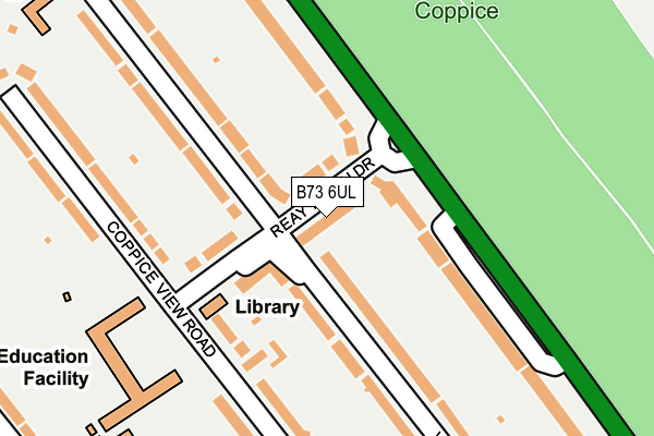 B73 6UL map - OS OpenMap – Local (Ordnance Survey)
