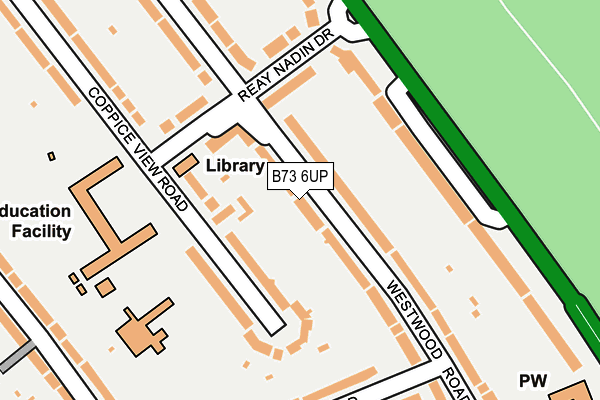 B73 6UP map - OS OpenMap – Local (Ordnance Survey)