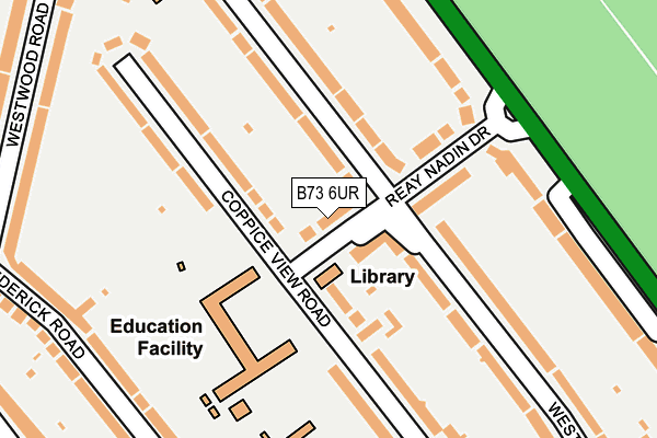 B73 6UR map - OS OpenMap – Local (Ordnance Survey)