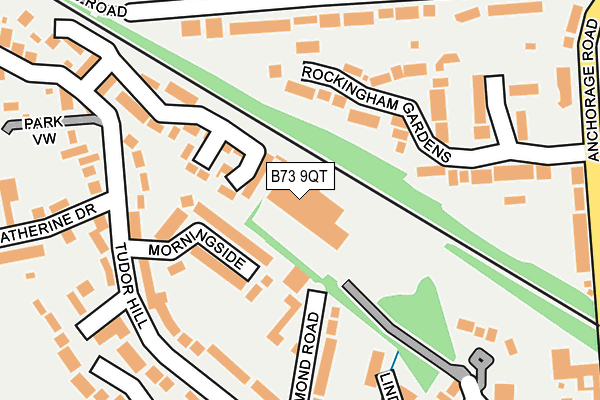 B73 9QT map - OS OpenMap – Local (Ordnance Survey)