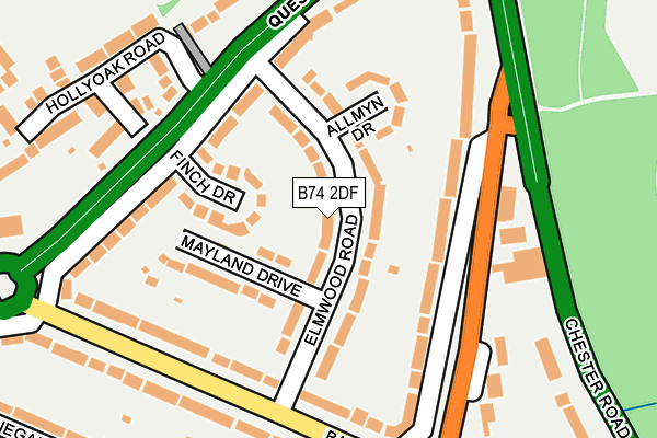 B74 2DF map - OS OpenMap – Local (Ordnance Survey)