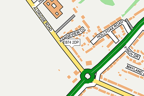 B74 2DP map - OS OpenMap – Local (Ordnance Survey)