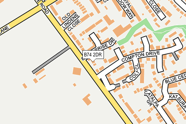 B74 2DR map - OS OpenMap – Local (Ordnance Survey)