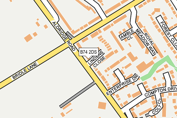 B74 2DS map - OS OpenMap – Local (Ordnance Survey)