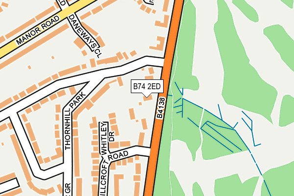 B74 2ED map - OS OpenMap – Local (Ordnance Survey)