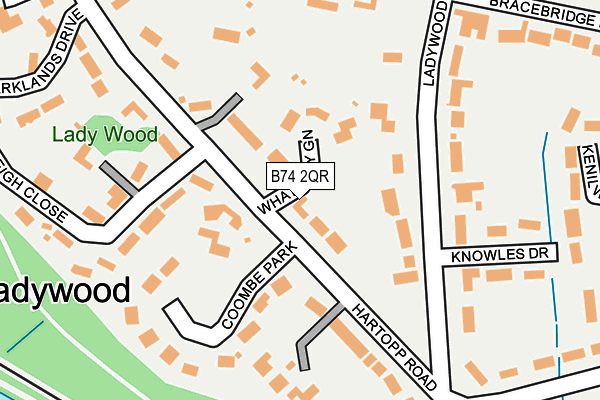 B74 2QR map - OS OpenMap – Local (Ordnance Survey)