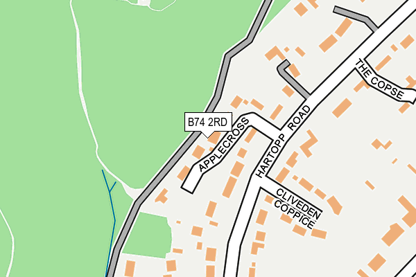 B74 2RD map - OS OpenMap – Local (Ordnance Survey)
