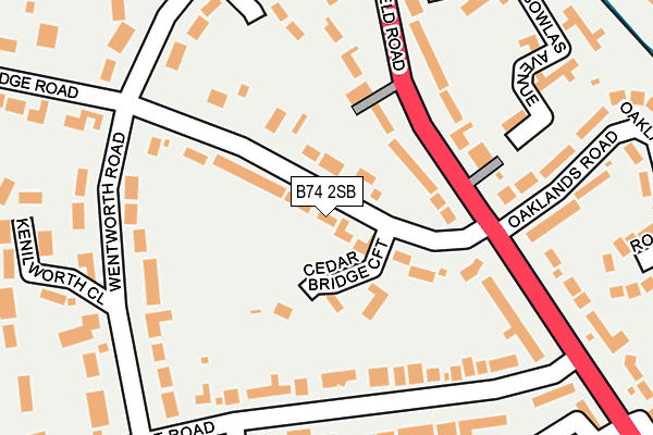 B74 2SB map - OS OpenMap – Local (Ordnance Survey)