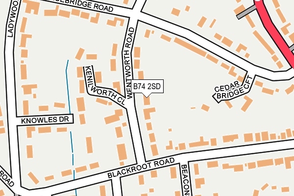 B74 2SD map - OS OpenMap – Local (Ordnance Survey)