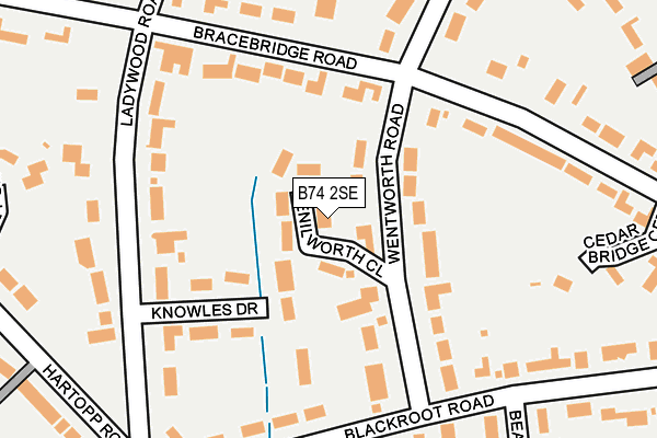 B74 2SE map - OS OpenMap – Local (Ordnance Survey)