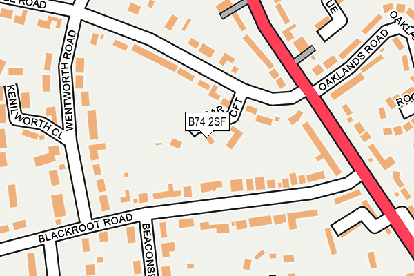 B74 2SF map - OS OpenMap – Local (Ordnance Survey)