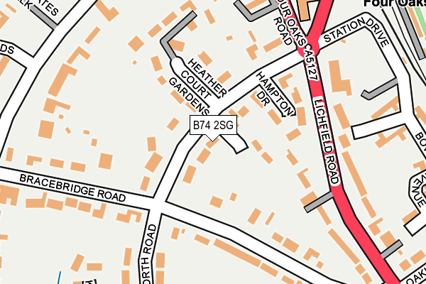 B74 2SG map - OS OpenMap – Local (Ordnance Survey)