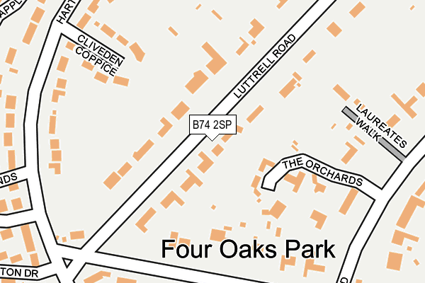 B74 2SP map - OS OpenMap – Local (Ordnance Survey)