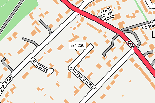 B74 2SU map - OS OpenMap – Local (Ordnance Survey)