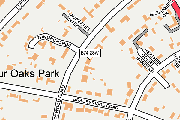 B74 2SW map - OS OpenMap – Local (Ordnance Survey)