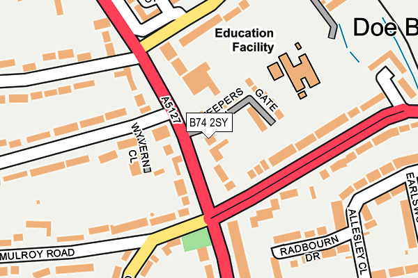 B74 2SY map - OS OpenMap – Local (Ordnance Survey)