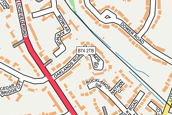 B74 2TB map - OS OpenMap – Local (Ordnance Survey)