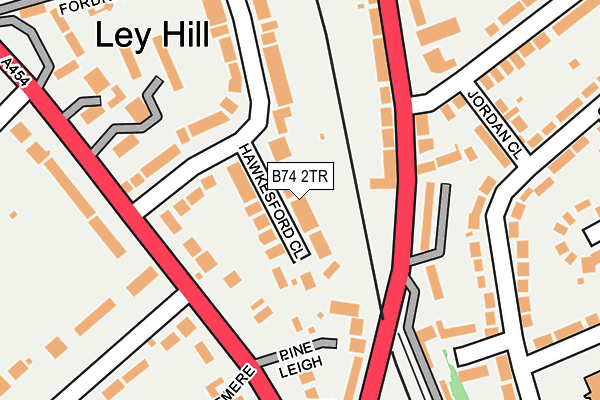 B74 2TR map - OS OpenMap – Local (Ordnance Survey)