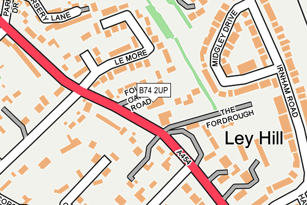 B74 2UP map - OS OpenMap – Local (Ordnance Survey)