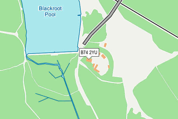 B74 2YU map - OS OpenMap – Local (Ordnance Survey)