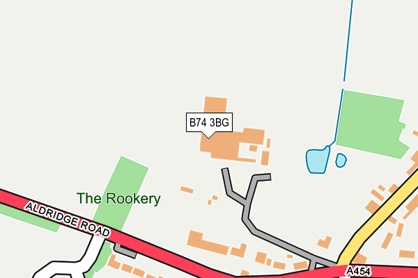 B74 3BG map - OS OpenMap – Local (Ordnance Survey)