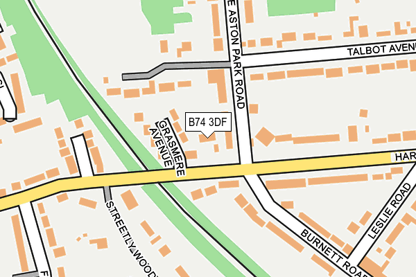 B74 3DF map - OS OpenMap – Local (Ordnance Survey)