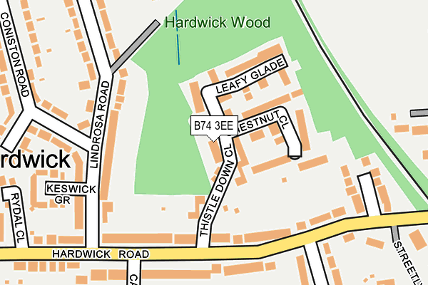 B74 3EE map - OS OpenMap – Local (Ordnance Survey)