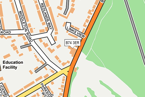 B74 3ER map - OS OpenMap – Local (Ordnance Survey)