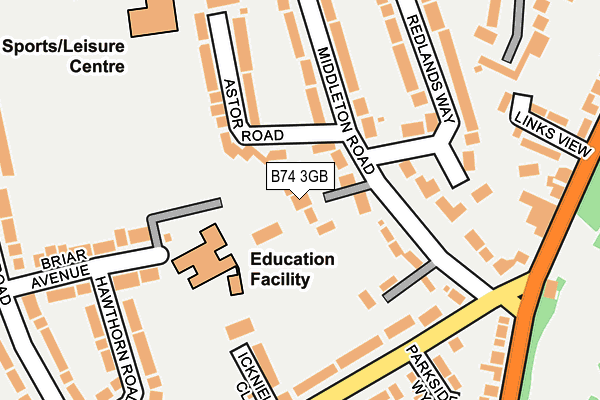 B74 3GB map - OS OpenMap – Local (Ordnance Survey)