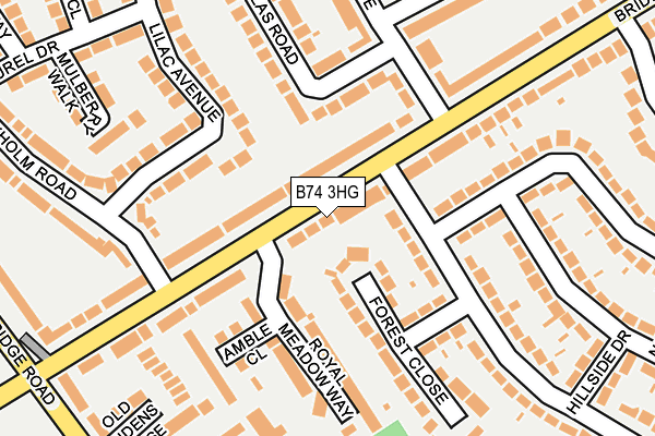 B74 3HG map - OS OpenMap – Local (Ordnance Survey)