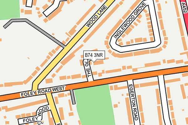B74 3NR map - OS OpenMap – Local (Ordnance Survey)