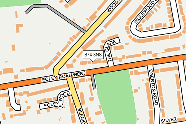 B74 3NS map - OS OpenMap – Local (Ordnance Survey)
