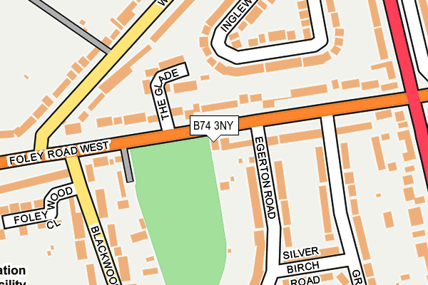 B74 3NY map - OS OpenMap – Local (Ordnance Survey)
