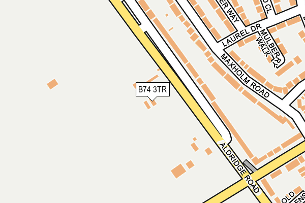 B74 3TR map - OS OpenMap – Local (Ordnance Survey)