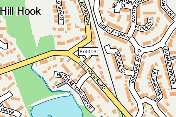 B74 4DS map - OS OpenMap – Local (Ordnance Survey)