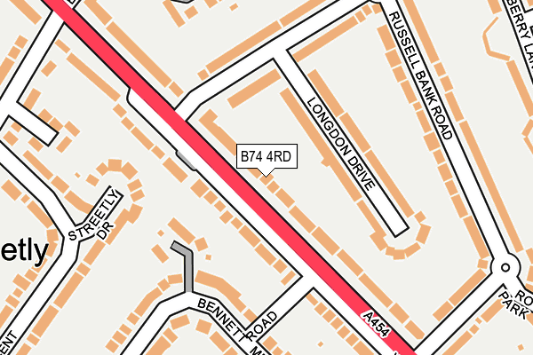 B74 4RD map - OS OpenMap – Local (Ordnance Survey)