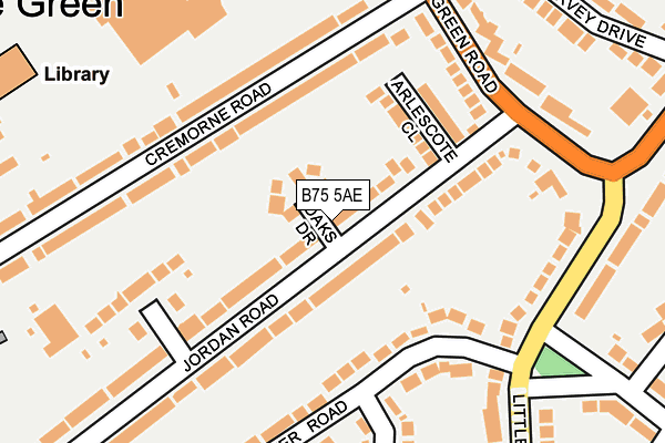 B75 5AE map - OS OpenMap – Local (Ordnance Survey)