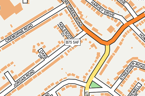 B75 5AF map - OS OpenMap – Local (Ordnance Survey)